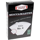 Technivorm Moccamaster #4 White Paper Filters, 100-count per box