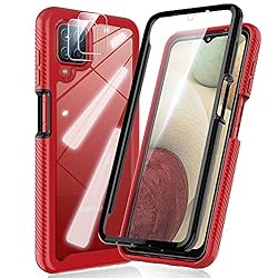 HATOSHI Samsung Galaxy A12 Case with Built in