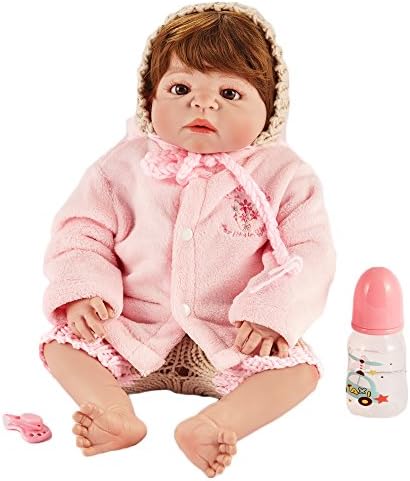 Hoomai Doll 22 inch Lifelike Reborn Baby Doll Silicone Vinyl Full Body Realistic Lovely Newborn Cute Dolls for Real Touch Girl Boy Toy Collection