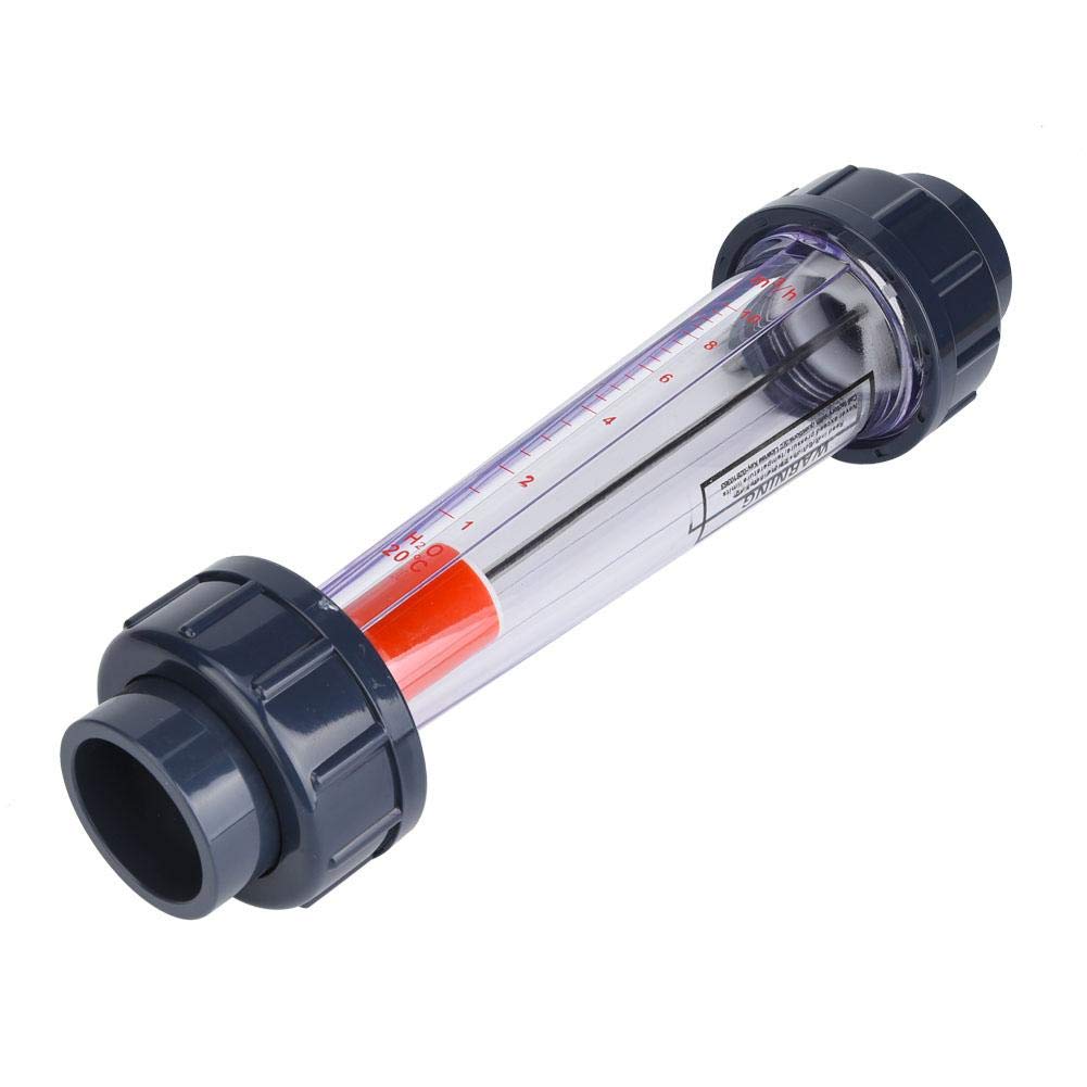 Liquid Flowmeter, 1-10m³/H Rotameter ABS Plastic Flowmeter Plastic Tube Type Water Liquid Meter Measuring Instruments LZS-32 (D)