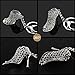 Jzcky Shzrp Fashion Lady's High Heels Keychain, Creative Refinement Hollow Shoes Lady Gift (Silver)