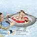 SwimSchool Sparky-The-Shark Fabric Baby Pool Float, Splash & Play, Baby Boat with Safety Seat, Extra-Wide Inflatable Pool Float, Retractable Canopy, Upf 50, 6 To 24 Months, Grey