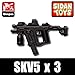 Kriss Vector Submachine Gun 3 Pack in Black - Custom Minifigure Pieces
