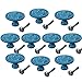 CSKB Blue 10PCS Retro Simple Style Round Door Knob Zinc Alloy Shower Bath Door Handle Pull Knobs for Drawer,Cabinet,Chest, Bin, Dresser, Bathroom,Cupboard, Etc with Screws …