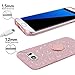 Galaxy S7 Edge Case,Silverback Girls Bling Glitter Sparkle Cute Phone Case with 360 Rotating Ring Stand, Soft TPU Outer Cover + Hard PC Inner Shell Skin for Samsung Galaxy S7 Edge -Rose Gold