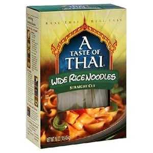 Amazon.com : Taste Of Thai Noodle Rice gluten free Extra wide, 16 oz ...