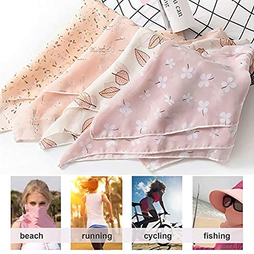 Outdoor Women\'s Sun Protection Anti-Dust Bandanas Cycling Chiffon Face Cover Multifunctional Scarf Mask (Yellow)