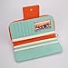 Augur Women's Leather Wallet Card Holder Purse Long Zipper Clutch Wallet Handbag