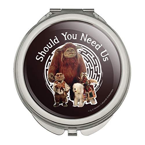 Should You Need Us Labyrinth With Ludo Hoggle and Didymus Compact Travel Purse Handbag Makeup Mirror