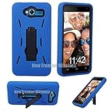 SKY 5.0W Premium Rugged Tough Hybrid Armor Heavy Duty Kickstand Case (HVD Blue)