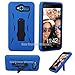 SKY 5.0W Premium Rugged Tough Hybrid Armor Heavy Duty Kickstand Case (HVD Blue)