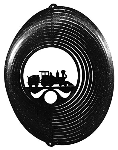 TRAIN CIRCLE Swirly Metal Wind Spinner