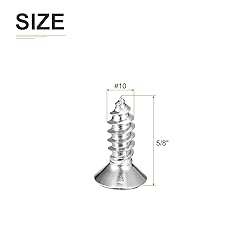 DTGN 25Pcs #10x5/8" Flat Head Wood Screws, 304