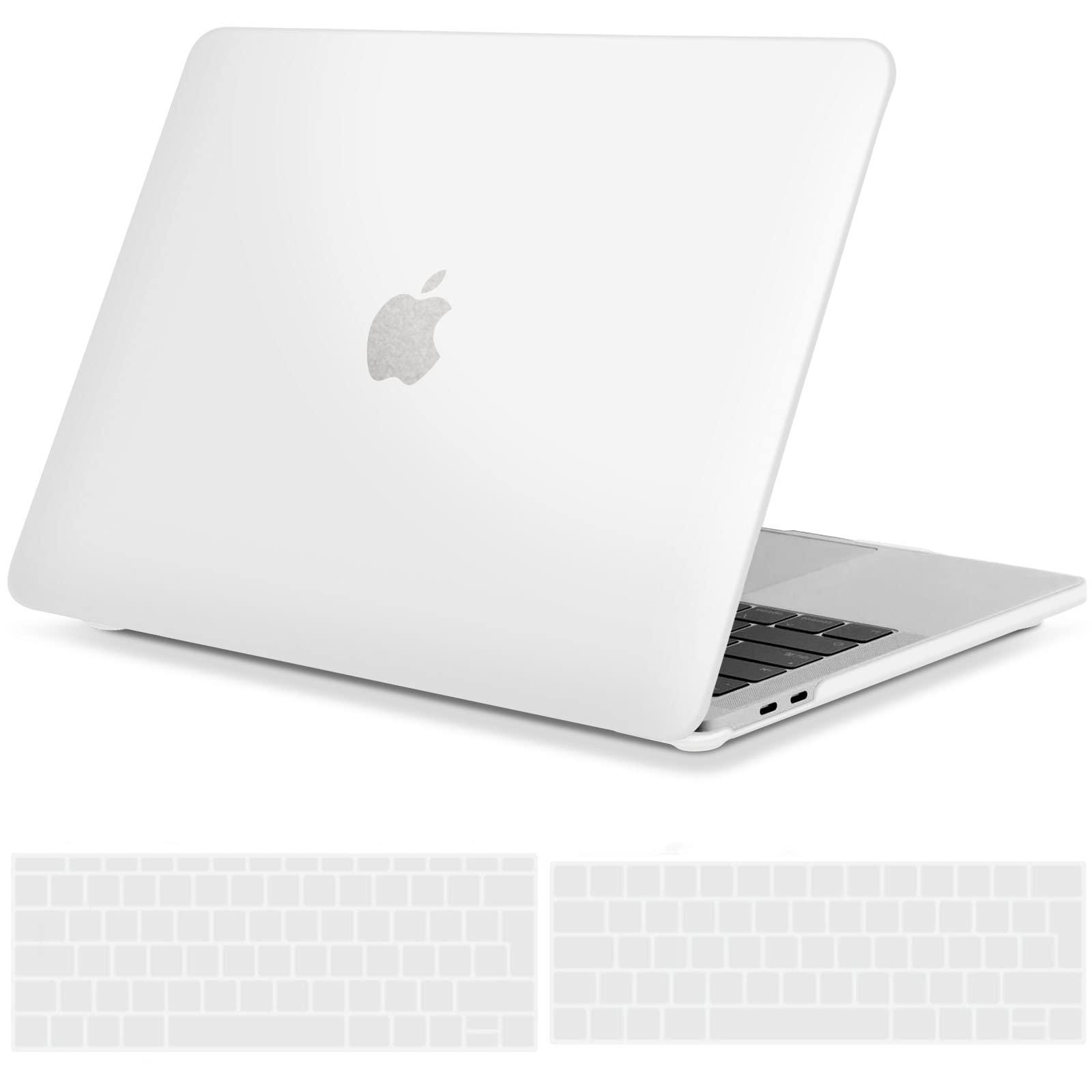 TECOOL Case Compatible with MacBook Pro 13 inch, M2 M1 A2338 A2289 A2251 A2159 A1989 A1706, 2016-2022 with Touch Bar, Slim Plastic Hard Shell & UK/EU Keyboard Cover, Matte Clear