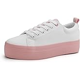 JABASIC Women Lace Up Platform Sneakers Comfortable Casual Fashion Sneaker Walking Shoes
