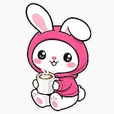 WSQ My Cute Melody Vinyl Decal Sticker Premium Quality Vinyl Multiple Colors for Car Bumper Truck Van SUV Window Wall Boat Cup Tumblers Laptop or Any Smooth Surface Size 5 Inches