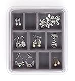 Neatnix STAX Jewelry Organizer Tray, 9 Compartments, Pearl Grey