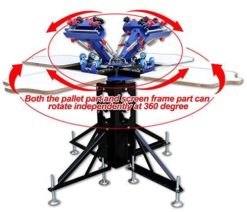 4 Color 4 Station Screen Printing Kit Screen Printing Assembly Screen Drying Cabinet
