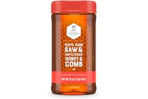 NATURE NATE'S Nate's 100% Pure Raw & Unfiltered Honey and Comb - 16oz. Jar