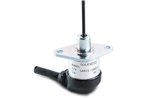 KD KISONIED 1A021-60010 Fuel Shut Off Solenoid 1A021-60013 1A021-60015 1A021-60017 6684826 for Kubota V2003 V2203 V2403 D1503 Bobcat S150 S160 S175 Skid Steer Loader 12V