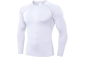Queerier Men's Compression Shirts Workout T Shirt Long Sleeve Thermal Tops for Men Athletic Base Layer Gym Sports Underwear