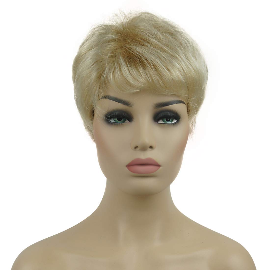 Lydell 6" Women Wigs Short Curly Hair Synthetic Full Wig 24BT613 Blonde Mix