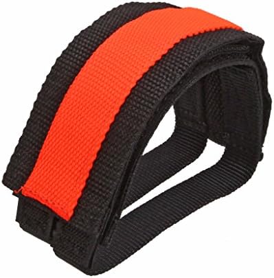 Pake Pedal straps orange/black pair