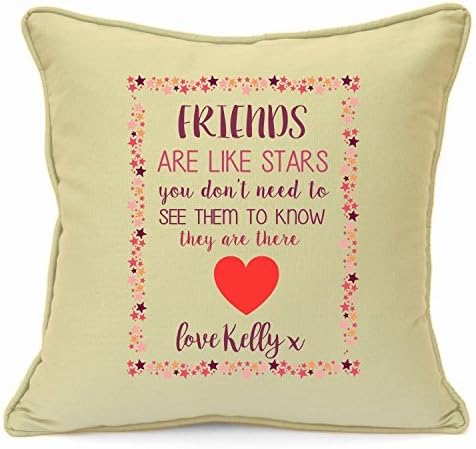 Personalised Presents Gifts For Best Friends Sister Auntie Mummy Colleagues Cousins Teachers Mentors Birthday Christmas Xmas New Home House Warming Shining Stars Quotes Cushion Cover 18 Inch 45 Cm