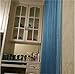 Eve Split Decorative Door String Curtain Bead Wall Panel Fringe Window Divider Blind for Wedding Coffee House Restaurant Parts Crystal Tassel Screen Home Decoration(Sky Blue)