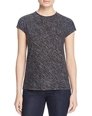Womens Ginala Heathered Cap Sleeves T-Shirt
