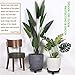 Murilan Heavy Duty Round Flower Mover Potted Plant Stand with Wheels, 10.6 inch, Black of 2 Pallet Caddy