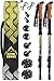 Alpine Summit 100% Carbon Fiber Trekking Poles w/Cork Grips - Collapsible Hiking/Walking Sticks