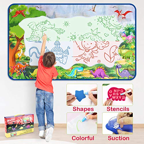 WOSTOO Drawinig Mat Kids Painting Board Toy Writing Doodle Mat, Color Magic Mat Educational Toy for Toddlers, Boys, Girls