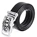 Vbiger Letter Buckle Men's Dress Belt Ratchet Belt 35mm Wide Strap