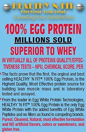 Amazon.com: Healthy n Fit 100% Huevo Proteínas – 2lb ...