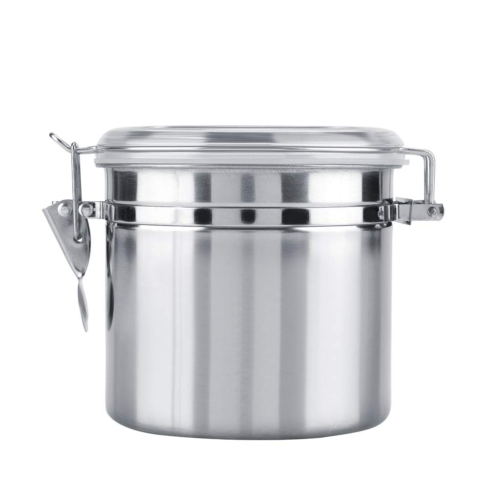 Zerodis Coffee Container, Airtight Vacuum Storage Jar of Stainless Steel Coffee Container of the for Sugar Tea Bean (1100ml)