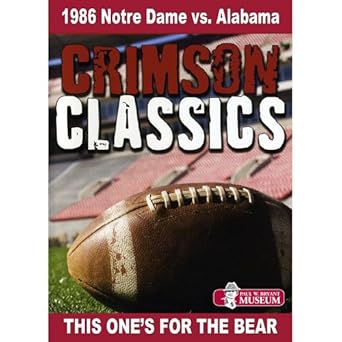 Amazoncom Crimson Classics 1986 Alabama Vs Notre Dame