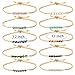 Tarsus Beaded Hemp Wish Friendship Ankle Bracelets Sets for Women Girls String Handmade Waterproof Yarn Adjustable Bracelets Party Favor 10 Pcs