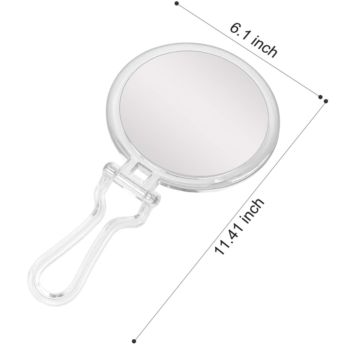 Snowflakes Makeup Mirror Double Sided Folding Standing Handheld Cosmetic Mirror 1X/10x Magnification Portable Vanity Table Mirror.: Beauty
