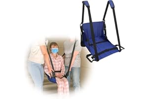 NEPPT Patient Lift Aid Stair Transfer Boards for Wheelchair User Slide Transfer Belts for Lifting Seniors, Elderly, Handicap Medical Devices for Home Use（6 Handles+2 Shoulder Straps）
