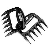 Meat Shredder Claws For Pulled Pork, YBWM Solid And Ultra-Sharp Blades BBQ Tool Meat Handler Forks For Shredding Handling & Carving Food, Barbecue Pulling Pork Shredder Claw Set Of 2( Black)