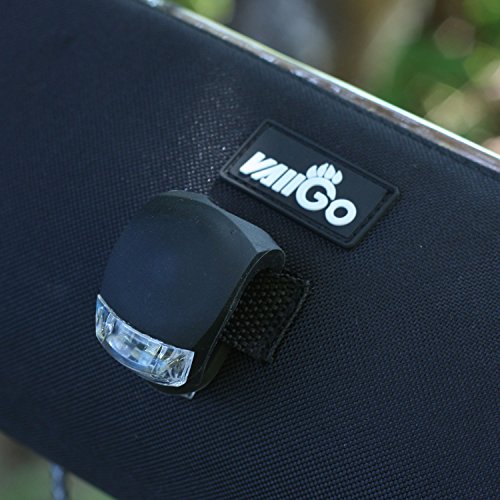 Bicycle Handlebar Bag, Vaiigo 2 Generation Multifunctional Bike Pannier, Waterproof Transparent Pvc Navigation Pouch Bag with Earphone Hole and Led Lamp (Black) - Thumbnail 6