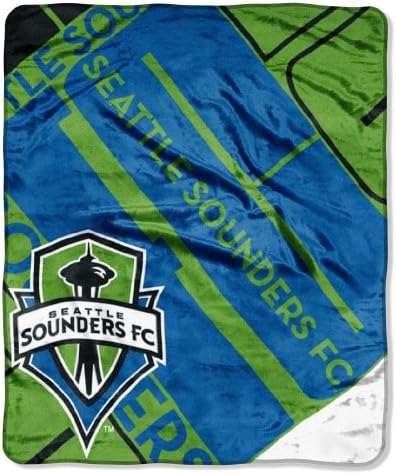 Seattle Sounders OFFICIAL Major League Soccer, Scramble 50x 60 Raschel Throw