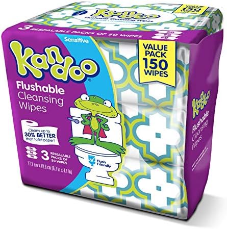 Kandoo Pampers Sensitive Flushable Wipes, 50 sheets, count price