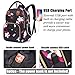 SOCKO Laptop Backpack for Women Girls Anti-Theft Travel Backpack Floral School Bookbag 15.6 inch Laptop Bag with USB Charging Port and Luggage Strap, Black