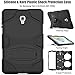 Angelan Samsung Galaxy Tab A 10.5 2018 Case, Heavy Duty Three Layer Ultra Hybrid Silicone+Hard PC Bumper Full-Body Protective Case Cover with Kickstand for Galaxy Tab A 10.5 Inch SM-T590/T595,Black