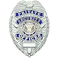 Hero's Pride Private Security Officer Badge, Enameled & Plated, 5PC Pin Catch Design, Standard Issue Badge Size