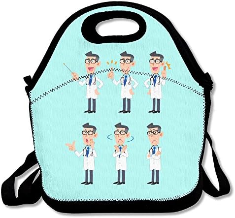 Doctors Vector Bodies Lunch Tote Cool Lunch Bags Black For YOU