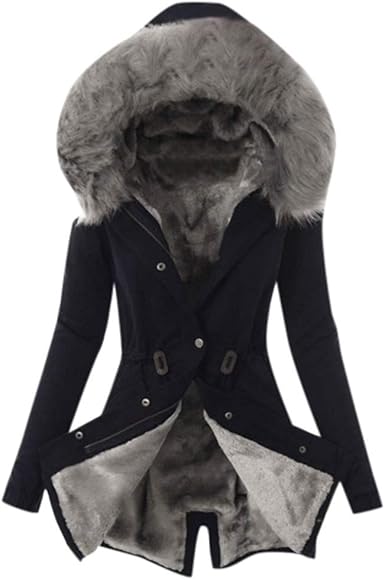oversized fur hooded coat