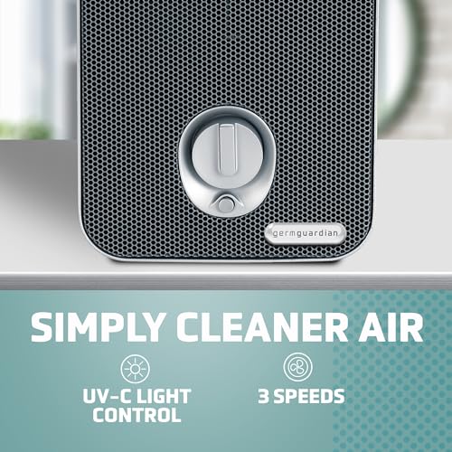 GermGuardian Air Purifier for Home with HEPA Filter, Removes 99.97% of Pollutants, Covers up to 375 Sq. Foot Room in 1 Hr, UV-C Light Helps Reduce Germs, Zero Ozone Verified, 11